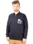 Erkek Sweat Polo Recycle Selanik Losangeles B20420 Lacivert 3