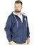Erkek Sweat Kapşonlu Fermuarlı 22539 Indigo 2