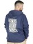 Erkek Sweat Kapşonlu Fermuarlı 22539 Indigo 3
