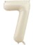 Deniz Kumu Bej Rengi Rakam Folyo Balon 7 Yaş 1