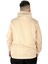 Büyük Beden Erkek Sweatshirt Kapşonlu Kanguru Revival 22545 Bej 4