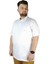 Battal Beden Erkek Tshirt Polo Yaka Nakışlı Klasik Pike 20553 Beyaz 1