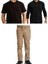 Unisex Çocuk Ribana Bel Keten Okul Pantolonu + Polo Yaka Kısa ve Uzun Kol T-Shirt 1