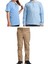 Unisex Çocuk Ribana Bel Keten Okul Pantolonu + Polo Yaka Kısa ve Uzun Kol T-Shirt 1