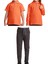 Unisex Çocuk Ribana Bel Keten Okul Pantolonu + Polo Yaka Kısa ve Uzun Kol T-Shirt 1