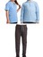 Unisex Çocuk Ribana Bel Keten Okul Pantolonu + Polo Yaka Kısa ve Uzun Kol T-Shirt 1