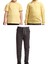 Unisex Çocuk Ribana Bel Keten Okul Pantolonu + Polo Yaka Kısa ve Uzun Kol T-Shirt 1