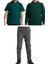 Unisex Çocuk Ribana Bel Keten Okul Pantolonu + Polo Yaka Kısa ve Uzun Kol T-Shirt 1