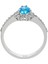 Pırlanta ve Kalp Mavi Topaz Taşlı Yüzük 0415R0060 3