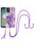 Motorola Moto E13 4g Imd Mermer Desenli Telefon Kılıfı Elektrokaplatma Tpu Krizle Anti-Çizelge Kapağı Lanyard (Yurt Dışından) 2