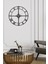 Muyika Stile Yeni Koleksiyon Dekoratif Metal Siyah Duvar Saati 41X41CM Sessiz Mekanizmalı Mds-41 2