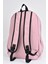 Unisex Çok Gözlü Günlük Seyahat Okul Sırt Çantası Pembe 51497 5
