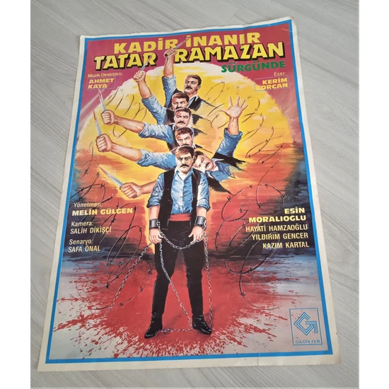 Tatar Ramazan 1990 Film Afişi Artı Iki Adet Posteri / Kadir Inanır - Esin Moralıoğlu