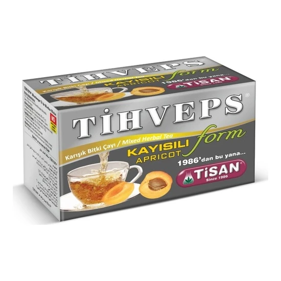 Tisan Tihveps Kayısılı Form Çayı 20 Süzen Poşet x 6 Adet