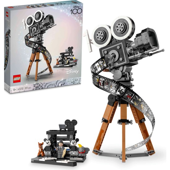 LEGO® # Disney Walt Disney Hatırası Kamera 43230 - Yetişkinler için Disney#in 100. Yıl Dönümüne Özel Yaratıcı Koleksiyonluk ve Sergilenebilir Model Yapım Seti (811 Parça)