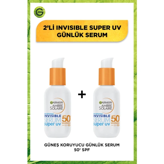 Garnier 2'li Ambre Solaire İnvisible Serum Super Uv Günlük Güneş Koruyucu Serum Seti