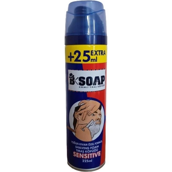 B Soap B-Soap Kremli Tıraş Köpüğü Sensitive 225 ml