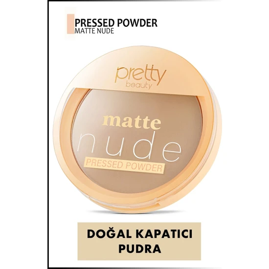 Pretty Beauty Matte Nude Pressed Powder & Mat Bitişli Toz Pudra PB:206A-04