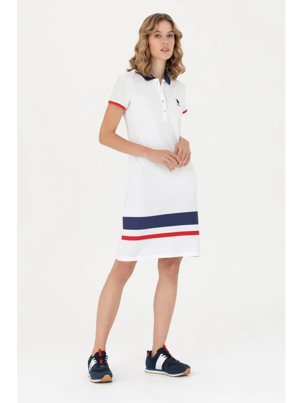 U.S. Polo Assn. Kadın Beyaz Örme Elbise 50271581-VR013