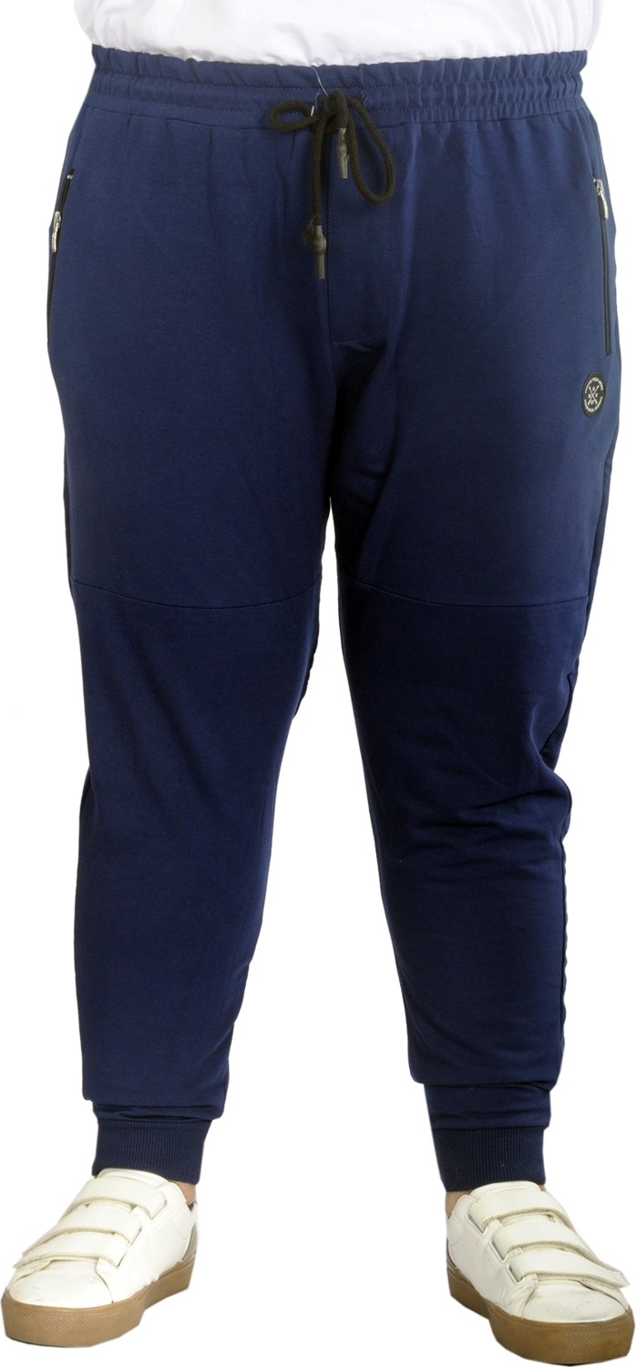 ModeXL Büyük Beden Erkek Eşofman Altı Zippered Darpaça Esnek Kumaş 22501 Siyah