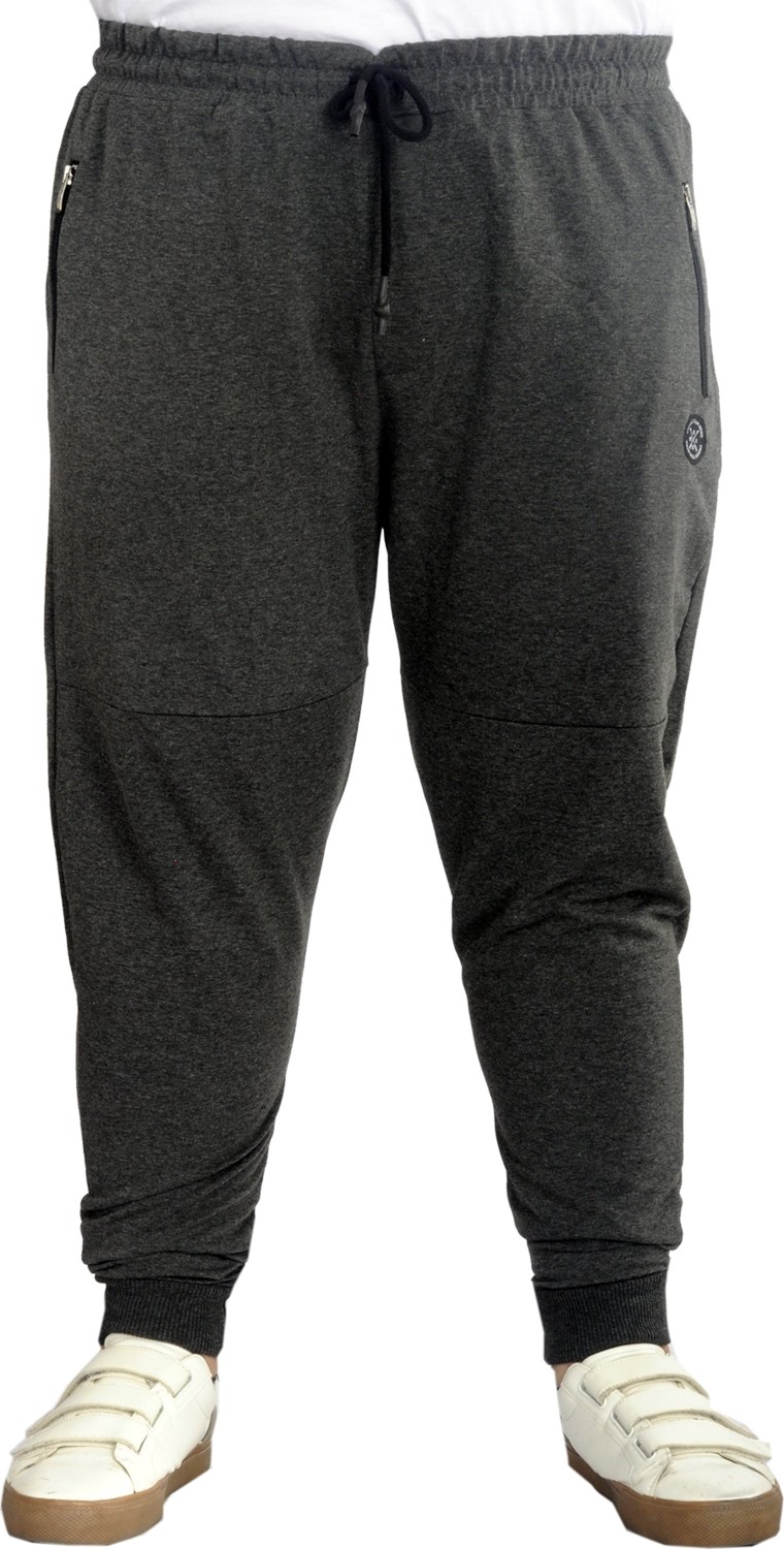 ModeXL Büyük Beden Erkek Eşofman Altı Zippered Darpaça Esnek Kumaş 22501 Siyah