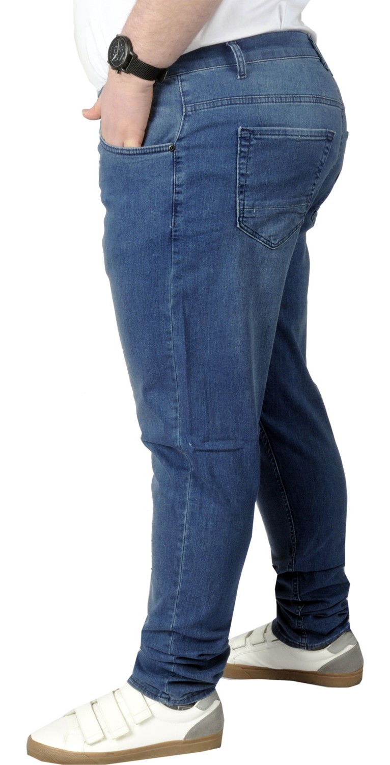 ModeXL Büyük Beden Erkek Pantolon Kot Black 21920 Siyah görsel 6