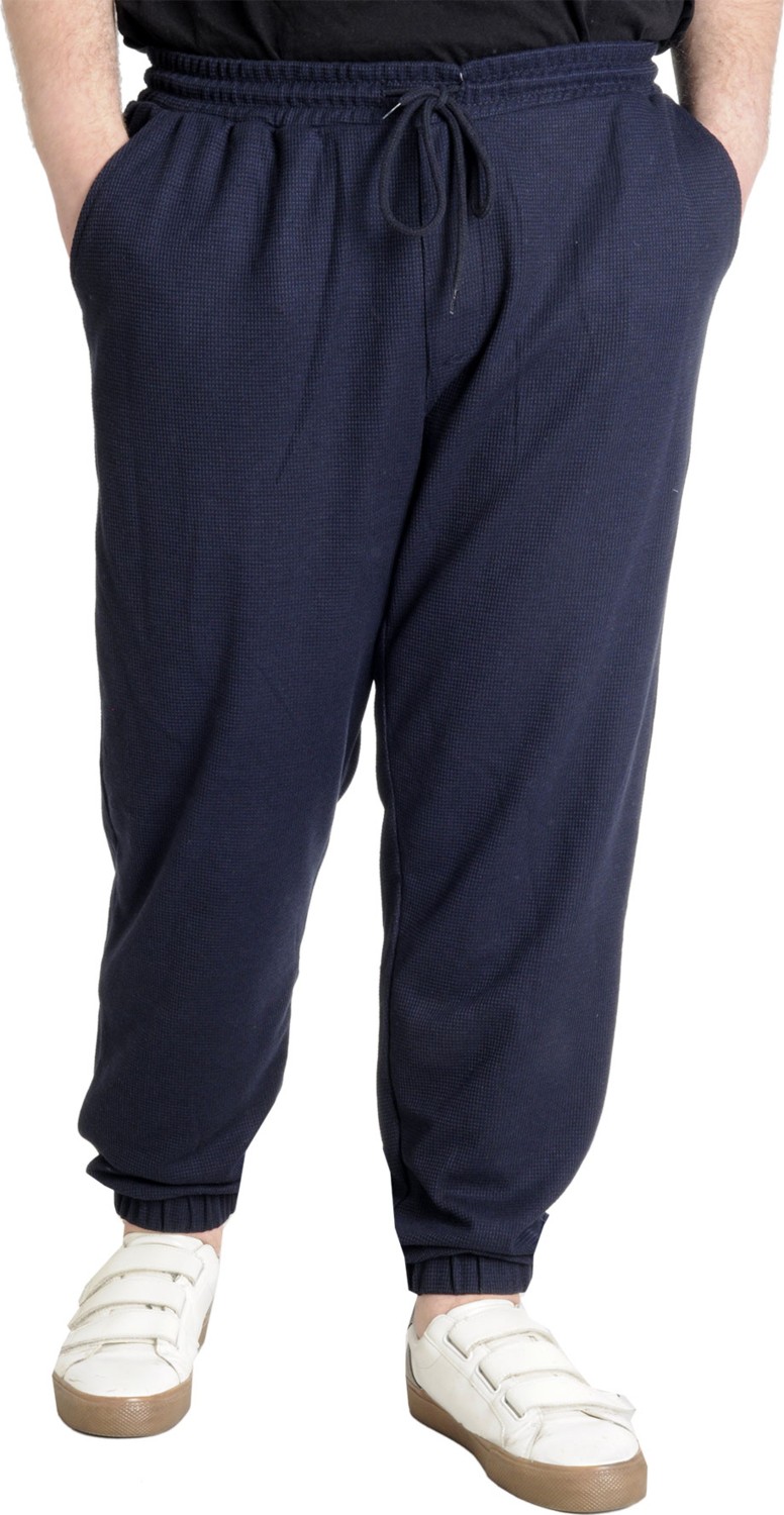 ModeXL Erkek Eşofman Altı Lastikli Paça Waffle Kumaş 3XL Konforlu Kullanım Siyah görsel 5