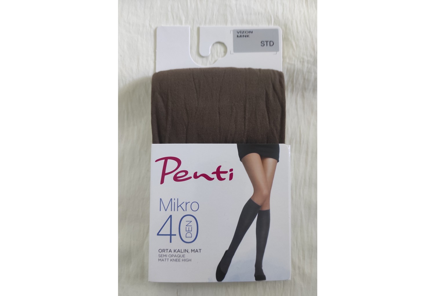Penti Mıkro 40 Den Orta Kalın Mat Pantolon ( Diz Altı ) Çorap 3'lü görsel 2