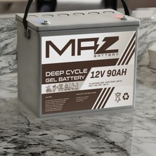 Maz Akü 12 Volt 90 Amper (Ah) Deep Cycle Jel Akü (Yeni Üretim)