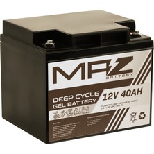 Maz Akü 12 Volt 40 Amper (Ah) Deep Cycle Jel Akü (Yeni Üretim)