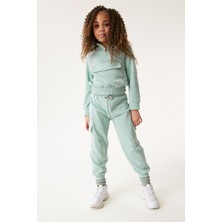 Lolli Boom Kids Kız Çocuk Soft Green - Yeşil  Renk Fermuarlı Eşofman Takımı