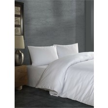 Meşeli Tekstil 83 Tel Pamuk Saten Çizgili Lüks Otel Lastikli Çarşaf 90X190