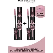 Maybelline New York 2'li Lash Sensational Sky High Cosmic Black Maskara Seti - Sky High Şapka Hediyeli