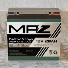 Maz Akü 12 Volt 20 Amper  Kuru Agm Vrla Güç Kaynağı Ups Akü