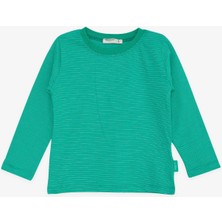 Breeze Girls & Boys Erkek Çocuk Uzun Kollu Tişört Çizgili 3-7 Yaş, Yeşil