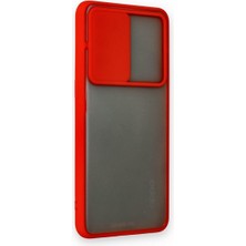 Plus Realme C21 ile Uyumlu Buzlu Kamera Sürgülü Kılıf