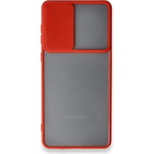 Plus Samsung A70 ile Uyumlu Buzlu Kamera Sürgülü Kılıf