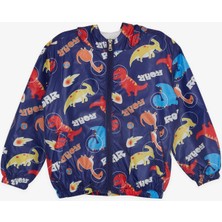 BREEZE GİRLS & BOYS Erkek Çocuk Yağmurluk Kükreyen Dinozorlar Desenli 1-5 Yaş, Lacivert