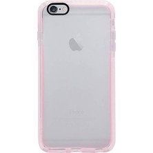 iPhone 6 ile Uyumlu Kenar Renkli Shock Şeffaf Silikon Telefon Kılıfı