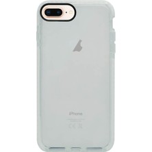 iPhone 7 Plus / iPhone 8 Plus ile Uyumlu Kenar Renkli Shock Şeffaf Silikon Telefon Kılıfı