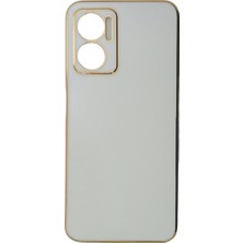 Plus Xiaomi Redmi Note 11E ile Uyumlu Platin Krom Volet Kılıf