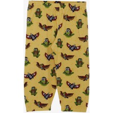 Breeze Girls & Boys Erkek Çocuk Pijama Takımı Sevimli Baykuş Desenli 1-4 Yaş, Sarı