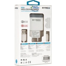Syrox Q30 Micro-Usb 3.0A Şarj Cihazı Seti