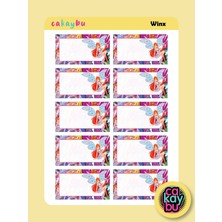 Cakaybu Winx Okul Defter Etiket Yapıştırma Sticker