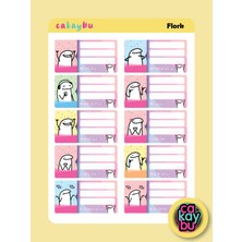 Cakaybu Froyo Okul Defter Etiket Yapıştırma Sticker