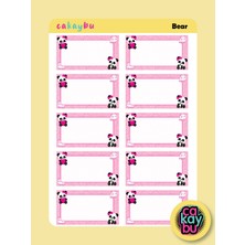 Cakaybu Bear Defter Etiket Yapıştırma Sticker