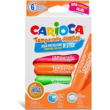 Carioca Temperello Stick Poster Boyama Kalemi Fosforlu 6'lı