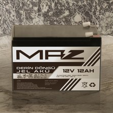 Maz Akü 12 Volt 12 Amper  Derin Döngü Jel Akü Max Performans