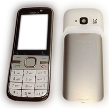 OEM Nokia C5-00 Kapak Nokia C5 Uyumlu Beyaz Gri Ön Kapak Arka Kapak Tuş Takımı