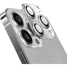 HEPTEKİLETİŞİM Apple iPhone 13 Pro Max Kamera Lens Koruyucu Kolay Takma Aparatlı Metal Malzemeli (Cl-03)